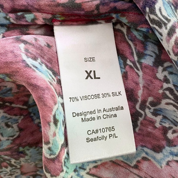 Seafolly Casablanca Tapestry Long Line Kaftan XL - Picture 14 of 16